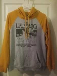 The Lion King Pridelands Womens Sweatershirt Grey Mustard Size L - Picture 1 of 3