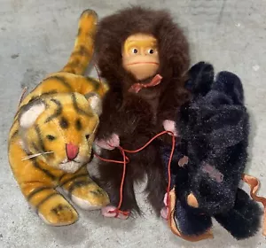 Vintage 1960s 70s Mop-Pets Tiger Japan Dog Monkey Puppeteer Lot - Picture 1 of 14