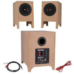 Copperhead  2.1 Channel Powered Amplified Desktop Speaker w/ Subwoofer DIY Kit - Picture 1 of 11