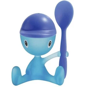 Alessi A di Cico Egg Cup with Salt Castor and Spoon - Blue - Picture 1 of 1