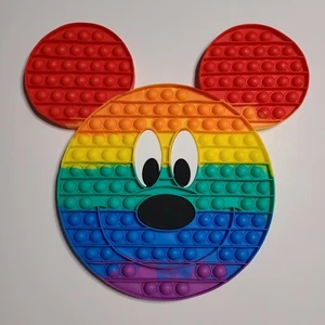 Popit Handschmeichler Spielzeug mehrfarbig Push Bubble sensorischer Stressabbau Spiel Mickey - Bild 1 von 9