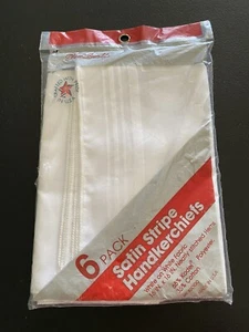 Confezione 6 fazzoletti vintage a righe satinate 16”x16” made in USA - Foto 1 di 4