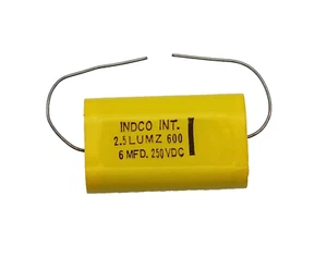 Indco 6uF 6mfd 250V Polyester Film Capacitor - Picture 1 of 5