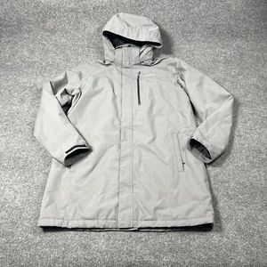 Eddie Bauer Jacket Mens L Gray WEATHEREDGE Insulated Rain Coat Waterproof Hiking - Picture 1 of 17