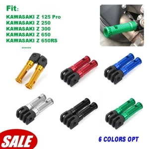 For Kawasaki Ninja 250R 300 600R Versys 650 Z125 Pro Front Foot Pegs Pedal Rider - Picture 1 of 36