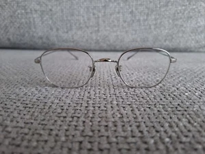 Masunaga Titanium OVAL Eyeglasses Frames Model GMS-199T Shinny Silver 45-21 - Picture 1 of 8
