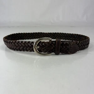 Distressed Brown Genuine Leather Braided Belt - Youth/Kids Size 20 - Picture 1 of 7