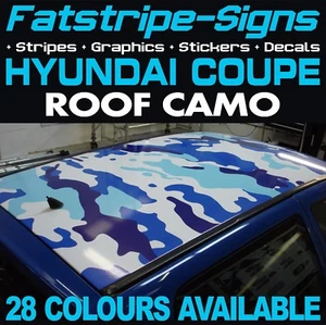 para adaptarse HYUNDAI COUPÉ TECHO CAMUFLAJE GRÁFICOS PEGATINAS RAYAS CALCOMANÍAS CAMUFLAJE - Imagen 1 de 2