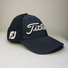 Titleist Pro V1 FJ Foot Joy Golf Black Embroidered Fitted Hat Med - Large