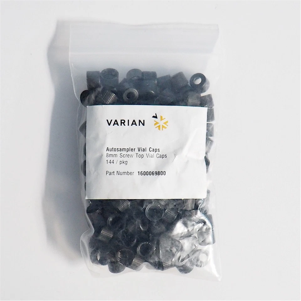 NEW VARIAN 1600069800 Autosampler 8mm Screw Top Vial Caps, 144/pk - Image 1 of 1
