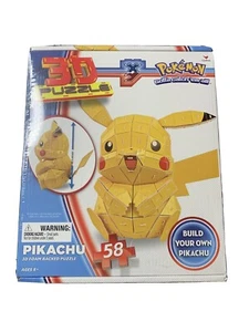 New Pokemon Pikachu 3D Jigsaw Puzzle 58 Foam 10.5 x 10.5 x 6 Ages 8+ Educational - Picture 1 of 4