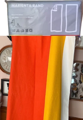 1 Panel Cortina IKEA Marienta Rand 57" x 118" Naranja Raya Amarillo Foto 1 de 4