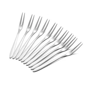 30 Pack Appetizer Dessert Forks Stainless Steel Mini Salad Fruit Tasting Fork... - Picture 1 of 7