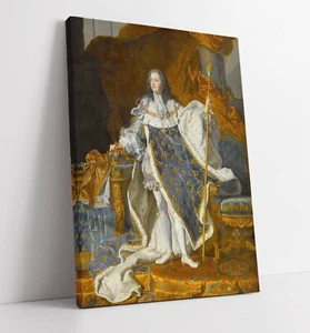 HYAZINTHE RIGUAD, ""LUDWIG XV"" GEMÄLDE - TIEF GERAHMTER LEINWANDKUNSTDRUCK - Bild 1 von 2