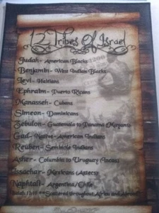 The 12 Tribes Of Israel Iron On Patch Exclusive Stitch Work - Picture 1 of 3