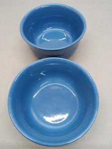 Set of 2 Fiesta Ware Homer Laughlin Lapis Blue 6" Gusto Soup Cereal Bowls - Picture 1 of 10