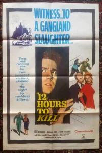 12 HOURS TO KILL Original Movie Poster 1960 One Sheet Folded - Picture 1 of 3