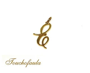 14K YELLOW GOLD SCRIPT INITIAL " E " VERY PRETTY DESIGN HIGH POLISHED. - Picture 1 of 3