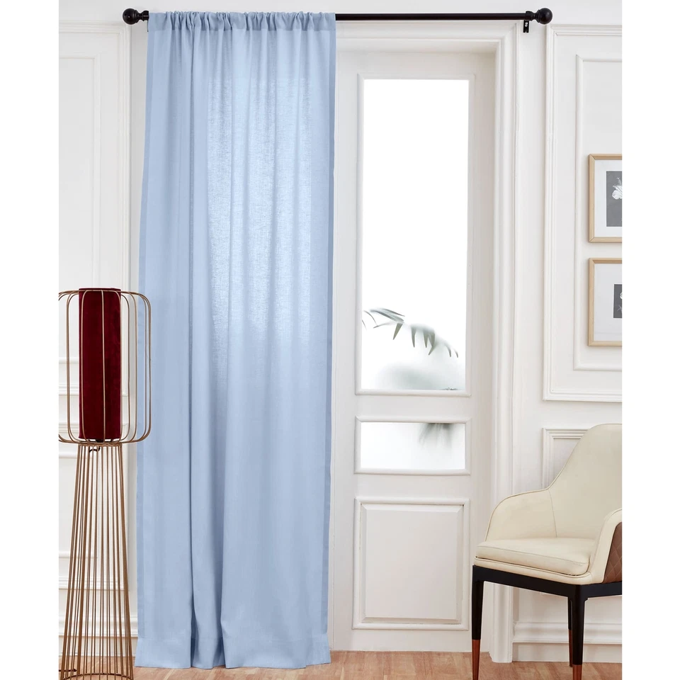 Solino Home Linen Curtain Single Panel Drapes with Rod Pocket for Living Room - Image 1 of 4