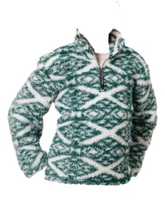 Roper Western Sweatshirt Girls Diamond Print Green 03-298-0250-6156 GR - Picture 1 of 2