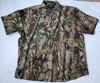RedHead Size 3XL Brown Camouflage Realtree Short Sleeve Button Up Hunting Shirt - Image 1 of 4