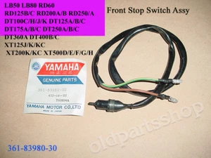 Yamaha DT100 DT125 DT175 DT250 DT360 DT400 Front Stop Switch NOS 361-83980-30 - Picture 1 of 2
