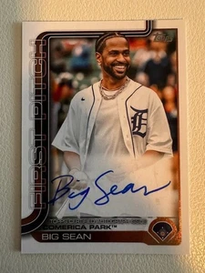 2025 Topps Update Big Sean First Pitch Autogramm #FPA-BIGS - Bild 1 von 2