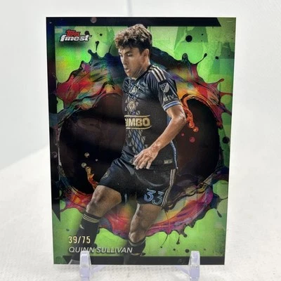 2024 Topps Finest MLS Quinn Sullivan Green Refractor /75 Rare #290 - Image 1 of 4