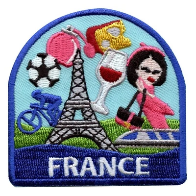 France World Showcase Travel Patch Souvenir History Vacation Embroidered Iron On - Image 1 of 2
