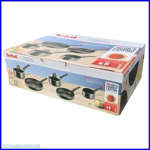 Tefal Titanium Force 5 Stück Antihaft Bratpfanne & Kochtopf Box Set *NEU* - Bild 1 von 4