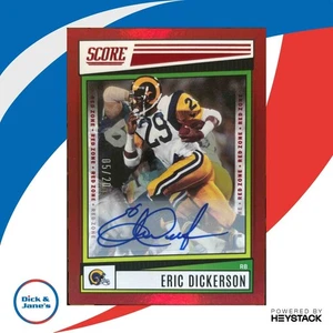2022 Score Eric Dickerson Signatures Gold Zone 2/50 #160 Auto Los Angeles Rams - Picture 1 of 10