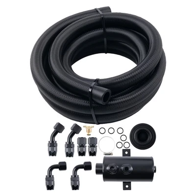 750ml 0.75L Tanque de captura de aceite con Filtro 10AN manguera de combustible - Imagen 1 de 4