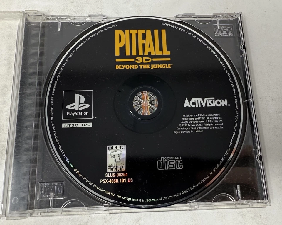 Sony PlayStation 1 PS1 TESTED Pitfall 3D: Beyond the Jungle No Manual - Image 1 of 4