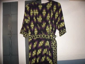 marks and spencer black mix wrap dress 18 - Picture 1 of 5