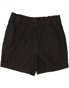 MARKS & SPENCER Womens Casual Shorts UK 16 Large W36 Black Linen EO14 - Picture 1 of 3