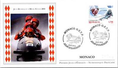 摩纳哥 SC# 2746 FDC 2014 索契冬季奥运会 - A03113 — 第 1/2 张图片