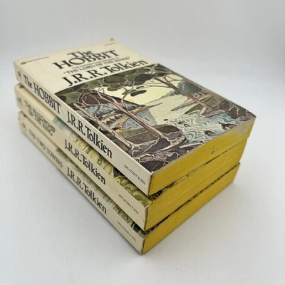 J.R.R Tolkien Hobbit -Lord of The Rings 3 books 1977-1978 LOTR Ballantine - Image 1 of 4