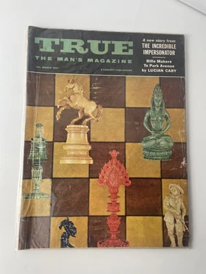 Vintage True The Man's Magazine March 1957 Chess Cover Fawcett Mens Stories Rare Foto 1 de 4