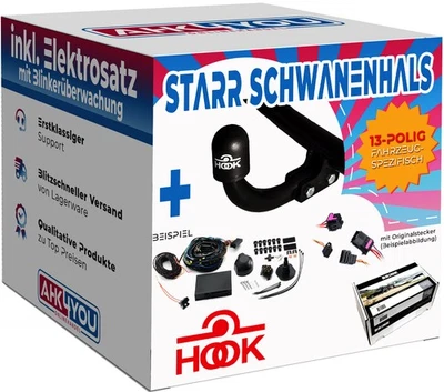 Gancio di traino per Fiat Sedici 2WD 06-14 rigido + 13 poli BRINK ES SPEZ - Immagine 1 di 3