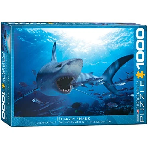 1000-piece jigsaw puzzle Eurographics Hungry Shark 6000-0299from JP - Image 1 of 3