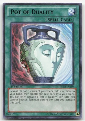 Yu-Gi-Oh TCG #BP02-EN160 Pot of Duality 1st Edition Rare NM - Image 1 of 2