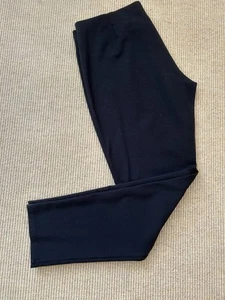 EILEEN FISHER Women's Black Knit Washable Stretch Pants Size L Fabric From Italy - Picture 1 of 6