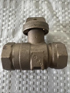 New 1” Ford Meter Brass Standard Curb Stop 1 Inch - Picture 1 of 4