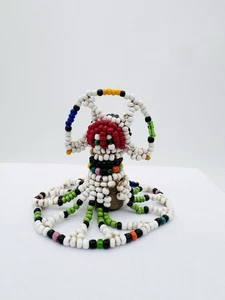 Afrikanische Ndebele Perlen Draht Puppe, Perlenfigur, Afrikanische Volkskunst - Bild 1 von 8