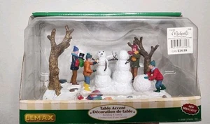 Lemax”Building a Family of Snowmen”# 93769 Snowman Table Accent Figurines 2009 - Picture 1 of 17