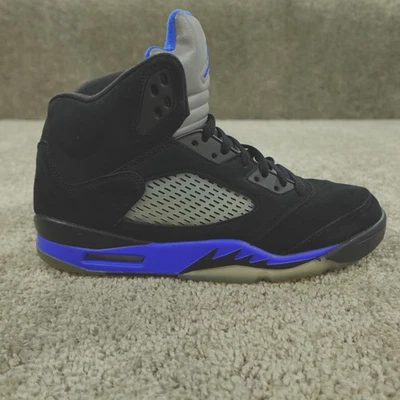 Nike Air Jordan 5 Retro Mid Racer Azul Preto Camurça CT4838-004 Masculino Tamanho 13 - Imagem 1 de 4