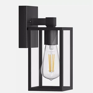 Wall Light Outdoor Porch Yard Lantern Wall Lamp Fixture E27 Black IP65 Decor UK - Picture 1 of 16