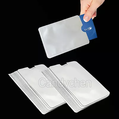 20/50/100X RFID Bloqueo Seguro Tarjetas de Crédito Fundas Soporte Protector Estuche Protector - Imagen 1 de 4