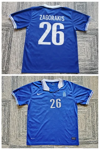 Nike Greece Football/Soccer 2014/2015  Away Shirt/Jersey-Zagorakis # 26-Size M Cover