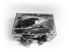 Rawen Jewelry Box Ring Earring Box Gothic Box Pagan Gift Trinket Box